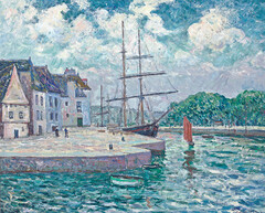 Maxime MAUFRA, Le port d’Auray, huile sur toile, 60 x 73 cm, 1905 [© Coll